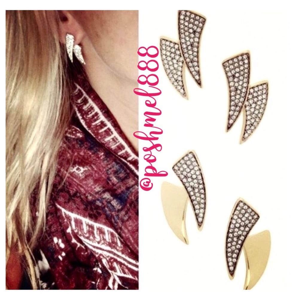 :: Stella & Dot⚜️🌚Pavé Horn Ear Jacket Earrings